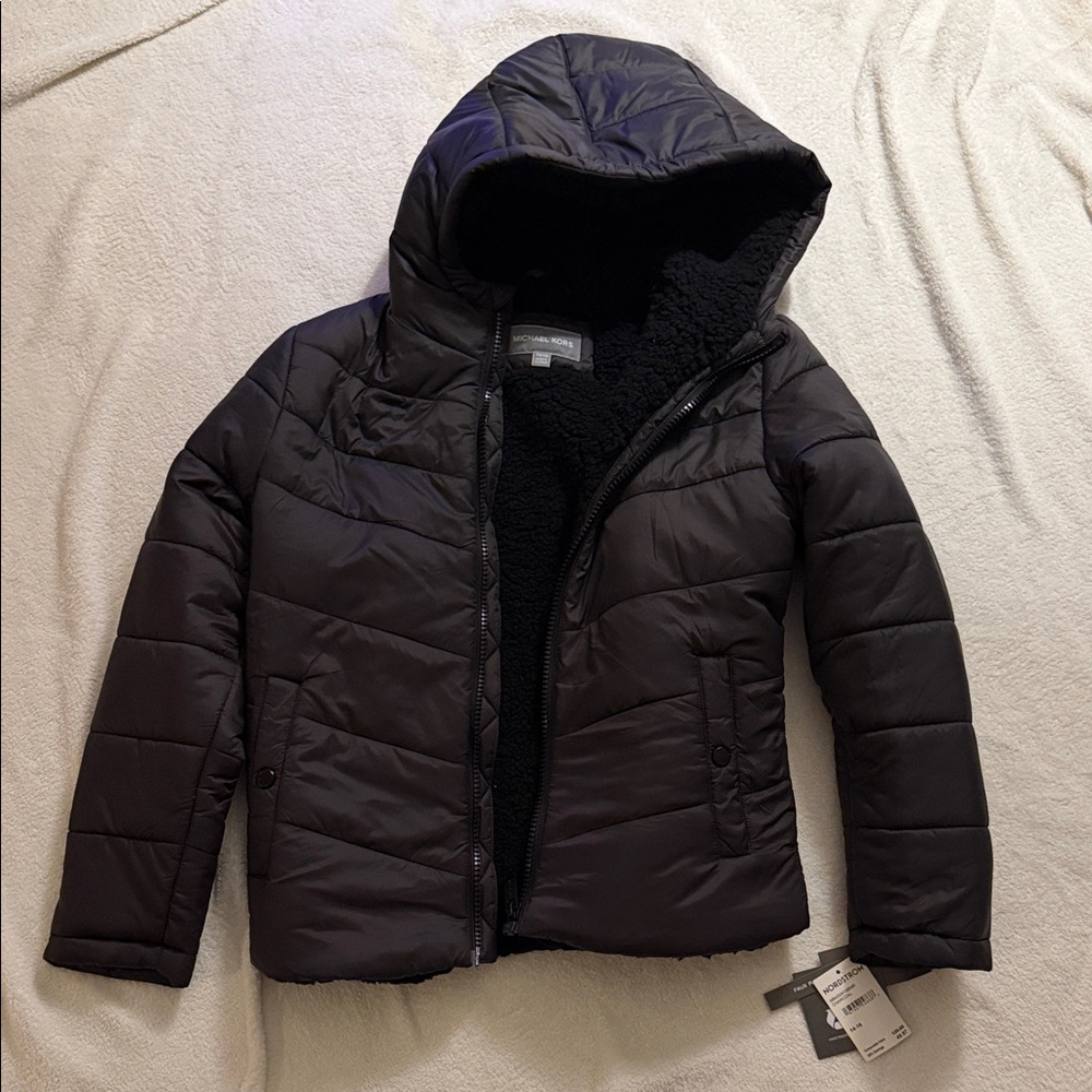 Kids Black Puffer Jacket